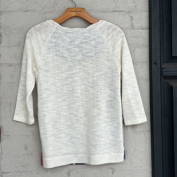 Anthropologie One September pleated chiffon front sweater, size Small - Picture 4 of 8